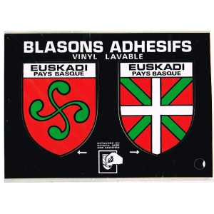 CARTE POSTALE BLASONS ADHESIFS EUSKADI