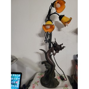 LAMPE ART NOUVEAU 3 TULIPES